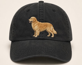 Gorra personalizada bordada de Golden Retriever, gorra para papá amante de los perros, gorra de béisbol con un lindo cachorro, regalo para fanáticos de los animales.