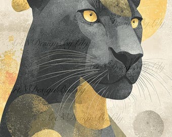 Elegant Abstract Leopard Wall Art – Animal Print