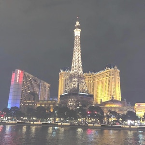 Paris Hotel Las Vegas at Night – Cityscape Photography Print