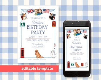 Parent Trap Party Invitation, editable, printable, includes mobile version, for birthday or bachelorette party