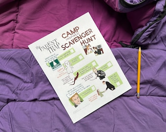 Parent Trap Camp Scavenger Hunt: Hand-Drawn Printable Game (Digital Download)