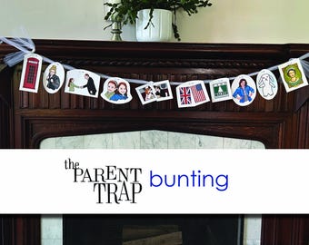 Parent Trap Printable Party Bunting, hand drawn, digital download