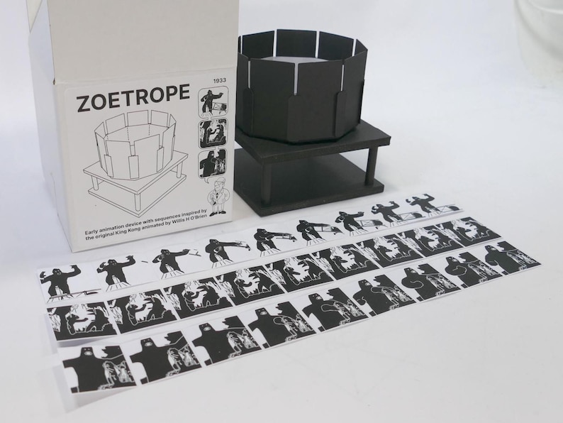 KING KONG Zoetrope- Early Animation Device With Sequences Inspired by ...