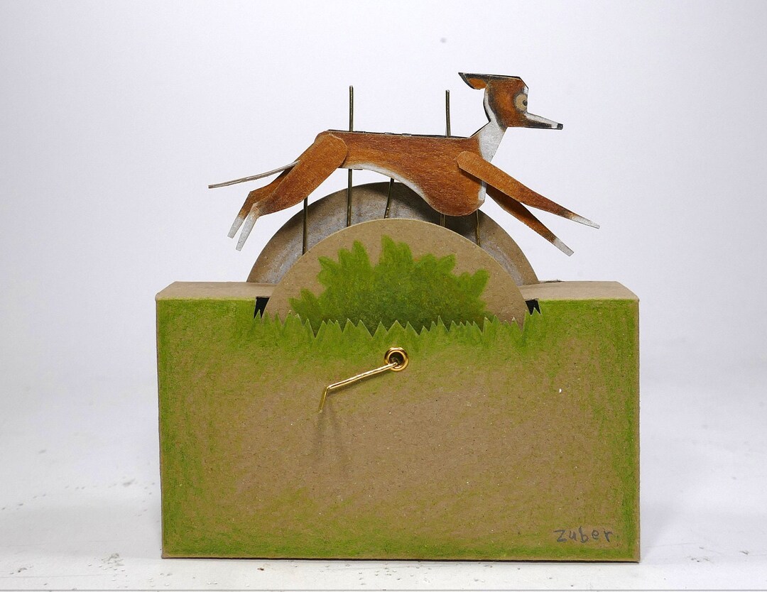 Zuber R ZUBER - Running Whippet Automaton - Turn the Handle to Make the Dog Run ...