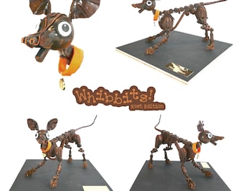 Whibbit! 'Rust Edition' En replika av en stop-motion-hunddocka gjord av återanvända material
