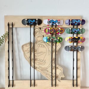 finger board display - tech deck wall mount - fingerboard storage - tech deck display