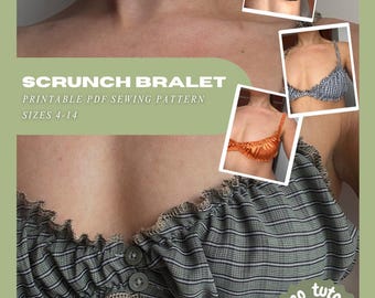 Patrón de costura para bralette fruncido