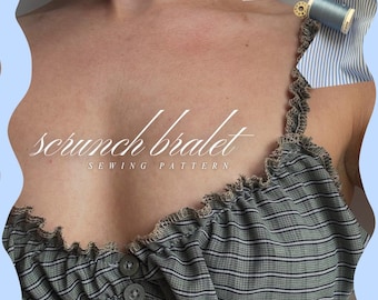 Sewing pattern for scrunched bralet
