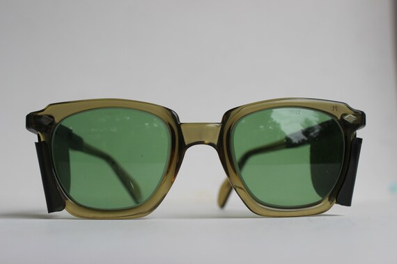 Vintage Glasses Emerald Green Work Glasses VERIFIT