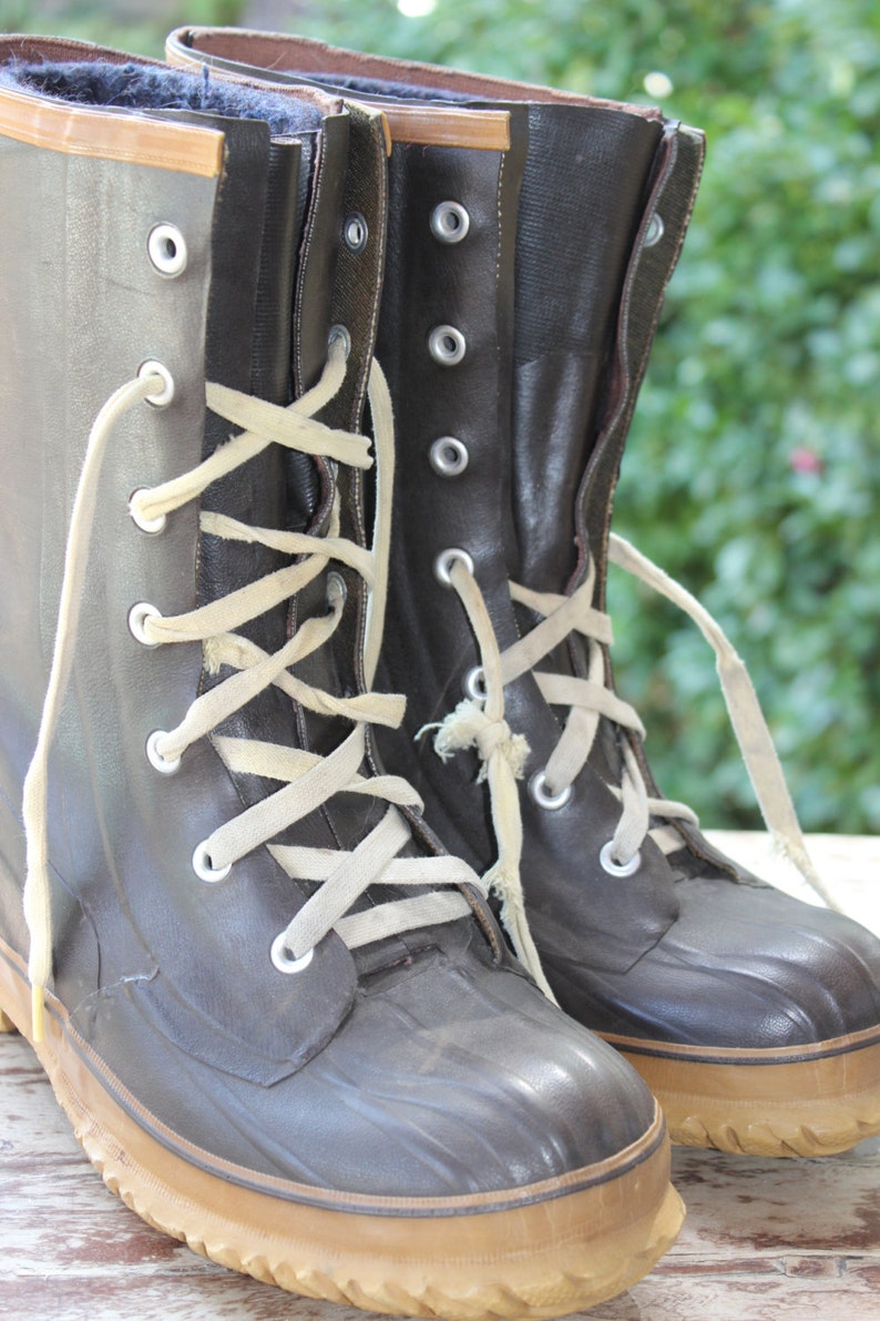 Vintage Lacrosse Outdoorsman Hunting Fishing Boots Vintage Rubber Boots