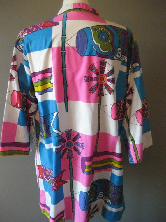 Vintage Tiki Design Hostess Tunic Shirtdress  - image 2