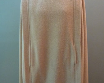 Vintage 100 Percent Camel Hair Cape with Pockets and Long Vent in the Back