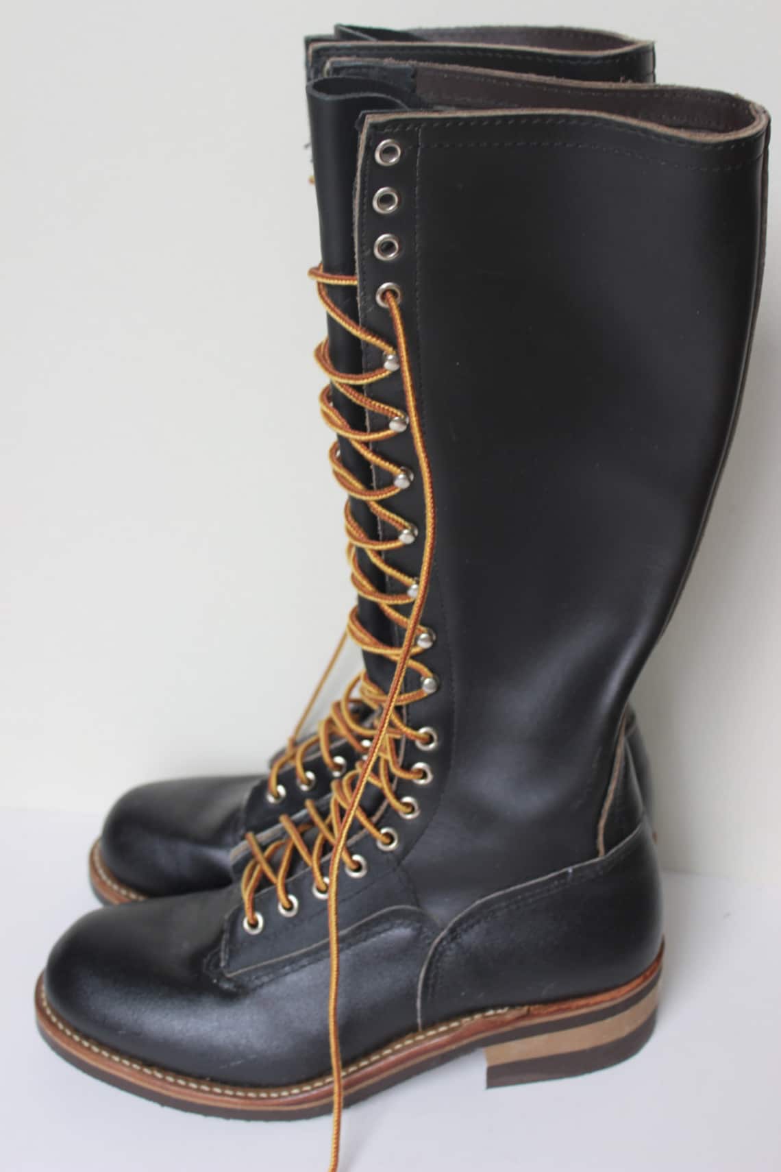 lace to toe lineman boots