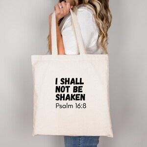 Christian Canvas Tote Bag Christian Gift Bible Verse Tote Bag Scripture Psalm Tote Bag