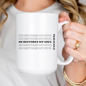 Christian Coffee Mug Scripture Psalms Mug Christian Gift for Women Christian Gift For Men Scripture Inspired Gifts Bible Verse Coffee Mug