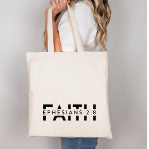 Christian Tote Bag Christian Gift Scripture Verse Tote Bag Christian Gift for Women Bible Study Gift Christian Event Gifts