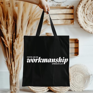 Christian Cotton Canvas Tote Bag, Christian Gift, Scripture Inspired Gifts, Bible Study Gift, Sunday School Teacher Gift