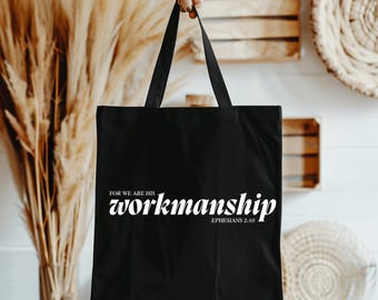 Bolsa de lona de algodón cristiana, regalo cristiano, regalos inspirados en las Escrituras, regalo para estudios bíblicos, regalo para maestros de escuela dominical