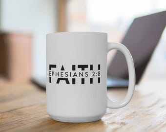Taza cristiana, regalo cristiano, taza de café, taza con versículo bíblico, taza de café con las Escrituras, regalo cristiano para mujeres, regalo cristiano para hombres