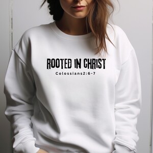 Christian Sweatshirt Faith Based Apparel Unisex Basic Crewneck Scripture Inspired Gift Christian Gift for Men and Women Bible Verse Gift