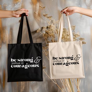 Christian Cotton Canvas Tote Bag, Bible Verse Bag, Faith-Based Gifts, Scripture Verse Gift, Christian Gifts, Sunday School Teacher Bag