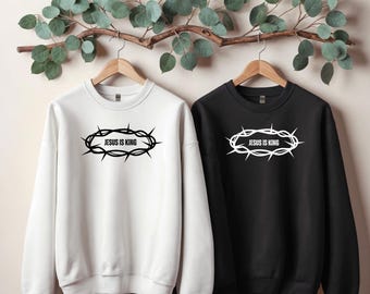 Christian Sweatshirt Jesus Faith Crewneck Christian Gift for Men Christian Gift for Women Scripture Inspired Apparel Christian Basic Apparel