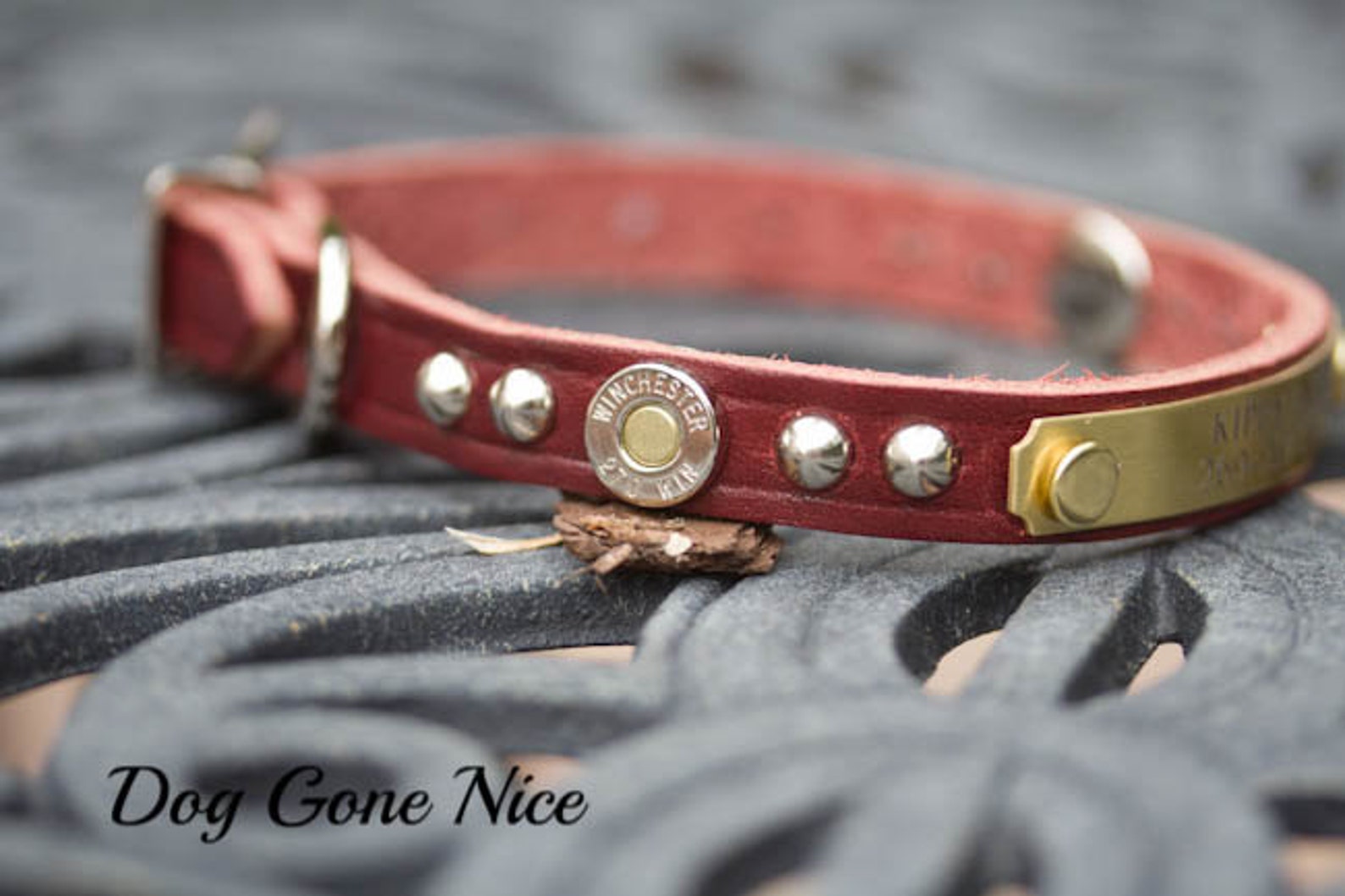 Personalized Leather Dog Collar Gun Dog Collar Small Leather Etsy