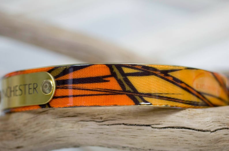 Bright Orange Hunting Dog Collar With Personalized Name Plate Etsy