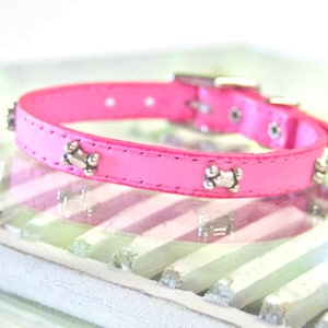 Tiny Dog Collar, Chihuahua Collar, Yorkie Collar, Ferret Collar, Personalized Leather Collar, Cat Collar Leather, Teacup Collar, Yorkie Dog