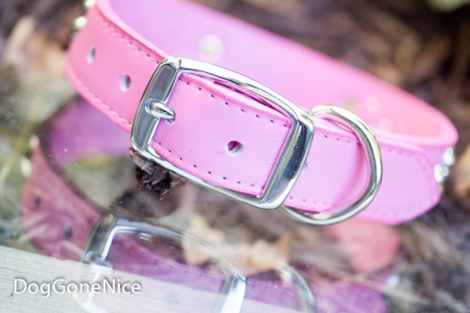 Personalized Leather Dog Collar Soft Pink Leather Collar Etsy
