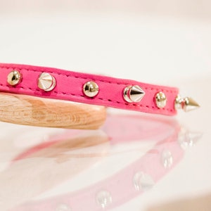 Leather Dog Collar, Leather Collar, Dog Collar, Spike Collar, 1/2 inch wide, Soft Puppy Collar, Thin Leather Collar, Small Dog Collar