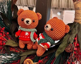 Crochet Christmas Bears