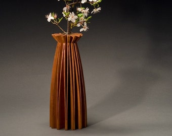 Poppy Cherry wood vase