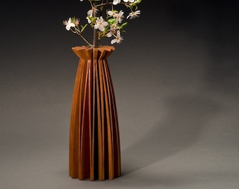 Poppy Cherry wood vase