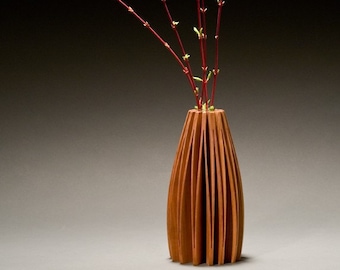 Lilac wood vase