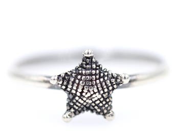 Silver Sea Star Ring Sterling Silver Ring Silver Stacking Rings Silver Starfish Ring Ocean Rings Beach Ring Sea Star Jewelry Ocean Jewelry