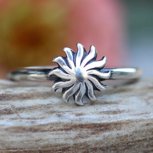 Sun Ring, Silver Sun Ring, Celestial Jewelry, Sterling Silver Sun Ring ...