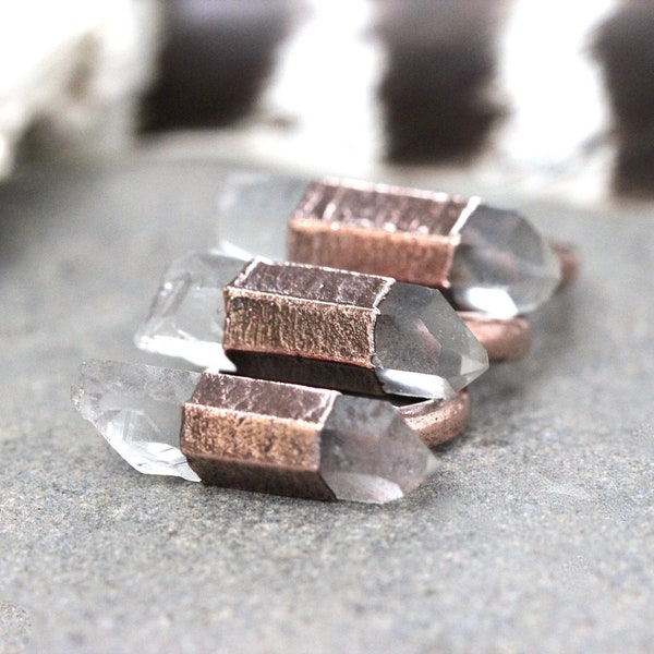 Raw Crystal Ring Raw Stone  Ring Quartz Crystal Ring Electroformed Ring Raw Crystals and Stones Crystal Jewelry