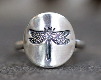 Dragonfly Ring Sterling Silver Dragonfly Ring Dragonfly Jewelry Insect Ring Nature Ring Witch Ring