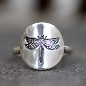 Dragonfly Ring Sterling Silver Dragonfly Ring Dragonfly Jewelry Insect Ring Nature Ring Witch Ring