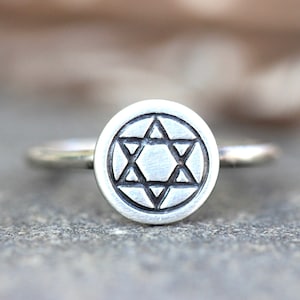 Star of David Ring Sterling Silver Magen David Ring Jewish Jewelry Jewish Star Ring Jewish Rings Jewish Ring Six Point Star Ring