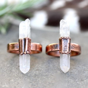 Raw Crystal Ring Raw Stone Ring Raw Crystal Jewelry Electroformed Jewelry