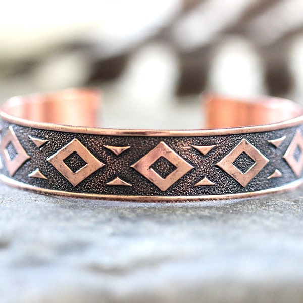 Copper Cuff Bracelet Solid Copper Bracelet Southwest Style Bracelet Pure Copper Bracelet Copper Cuff for Women