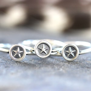 Star Ring Sterling Silver Star Ring Silver Stacking Ring Celestial Ring Celestial Jewelry Witch Ring Witch Jewelry Silver Star Rings