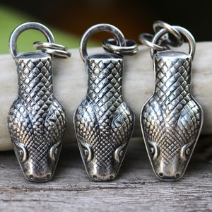Silver Snake Necklace Serpent Jewelry Sterling Silver Snake Pendant