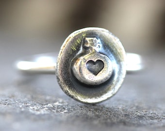 Love Potion Ring Sterling Silver Love Potion Ring for Women Witch Ring Witch Jewelry Magic Ring Spiritual Ring Halloween Ring