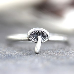 Mushroom Ring Mushroom Jewelry Sterling Silver Forest Ring Fairy Ring Nature Ring Woodland Ring