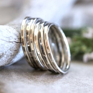 Stackable Rings Silver Rings Silver Stacking Ring Simple Silver Ring Stackable Silver Rings Silver Stacking Rings Thin Silver Ring ONE RING