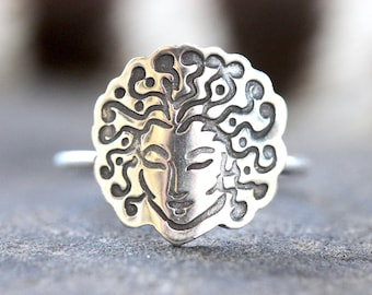 Medusa Ring Sterling Silver Medusa Jewelry Witch Ring Goddess Ring Witch Jewelry Snake Ring Gorgon Ring Mythology Ring