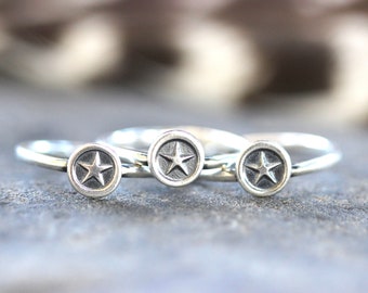 Star Ring Sterling Silver Star Ring Silver Stacking Ring Celestial Ring Celestial Jewelry Witch Ring Witch Jewelry Silver Star Rings